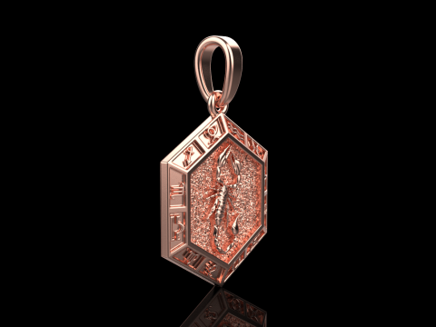 Zodiac sign scorpion pendant model 966 3D Принт Модель