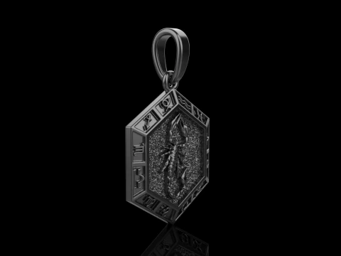 Zodiac sign scorpion pendant model 966 3D Print Model