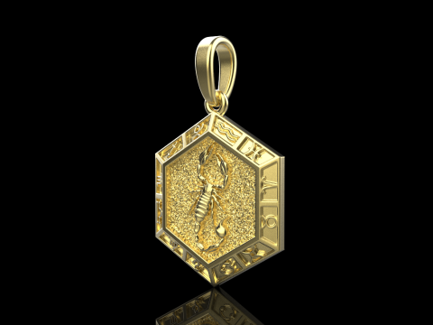 Zodiac sign scorpion pendant model 966 3D Принт Модель