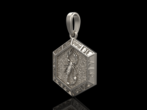 Zodiac sign scorpion pendant model 966 3D Принт Модель
