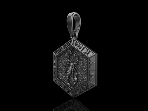 Zodiac sign scorpion pendant model 966 3D Принт Модель