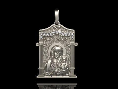 Virgin Mary pendant model 965 3D Print Model