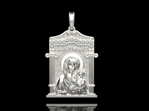 Virgin Mary pendant model 965 3D 打印模型