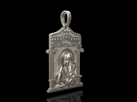 Virgin Mary pendant model 965 3D Print Model