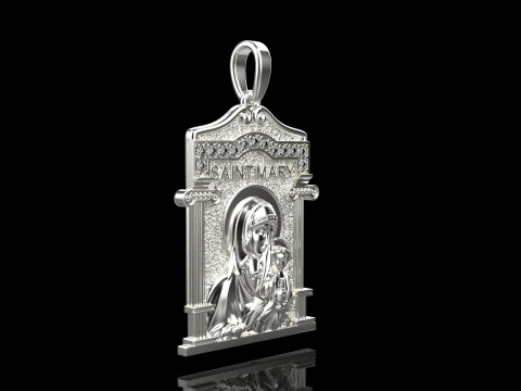 Virgin Mary pendant model 965 3D Print Model