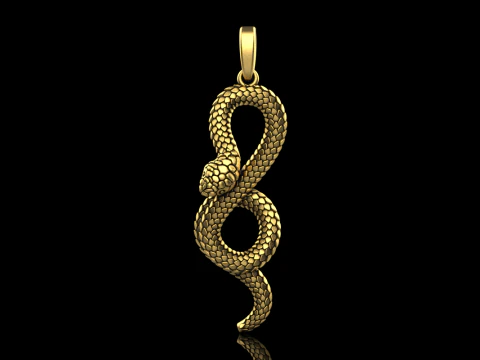 Ciondolo serpente modello 964 Modello di stampa 3D