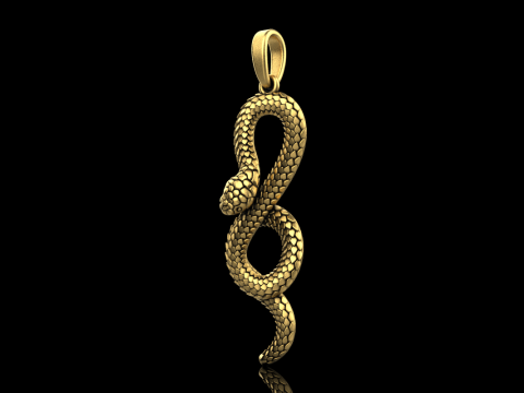 Snake pendant model 964 3D Baskı Modeli