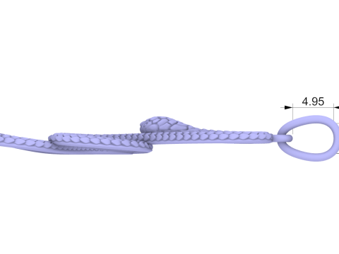 Snake pendant model 964 3D Baskı Modeli