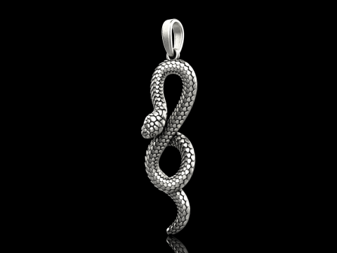 Snake pendant model 964 3D Baskı Modeli
