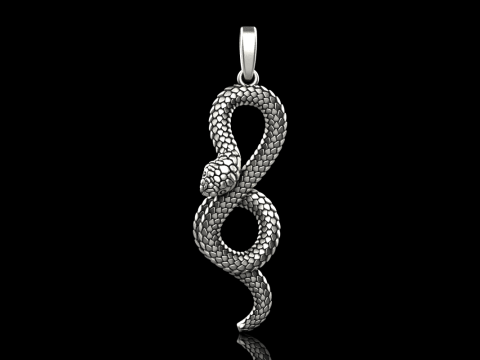 Snake pendant model 964 3D Baskı Modeli