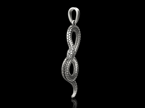 Snake pendant model 964 3D Baskı Modeli