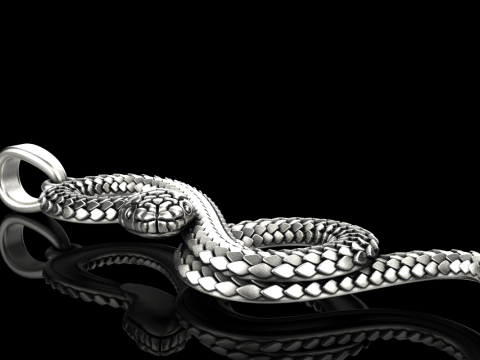 Snake pendant model 964 3D Baskı Modeli