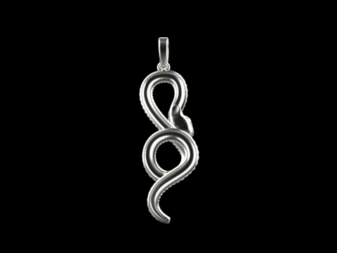 Snake pendant model 964 3D Baskı Modeli