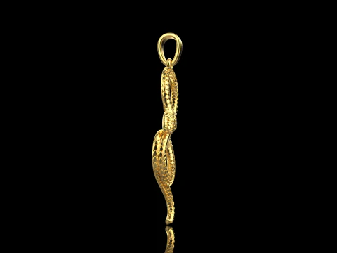 Snake pendant model 964 3D Print Model