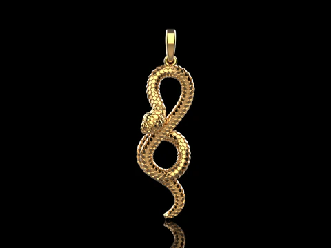 Snake pendant model 964 3D Print Model