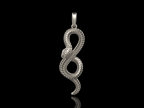 Snake pendant model 964 3D Baskı Modeli