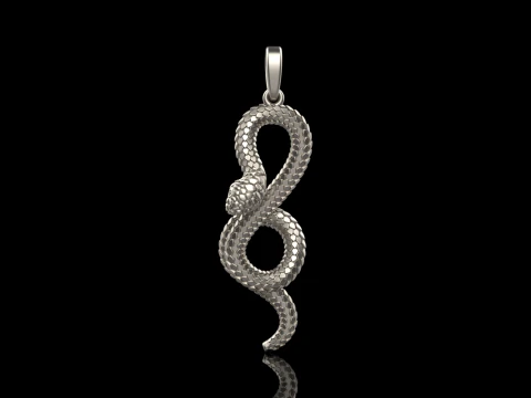 Snake pendant model 964 3D Print Model