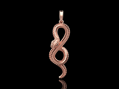 Snake pendant model 964 3D Baskı Modeli