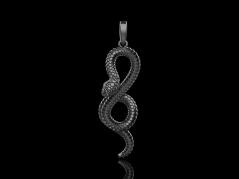 Snake pendant model 964 3D Print Model