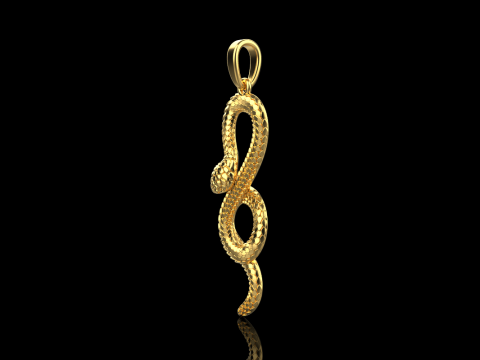 Snake pendant model 964 3D Baskı Modeli