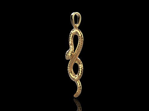 Snake pendant model 964 3D Baskı Modeli
