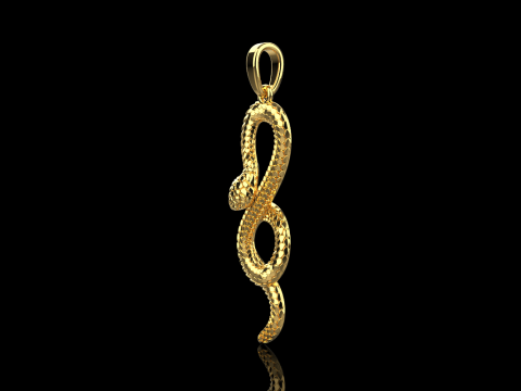 Snake pendant model 964 3D Baskı Modeli