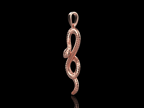 Snake pendant model 964 3D Baskı Modeli