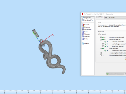 Snake pendant model 964 3D Baskı Modeli