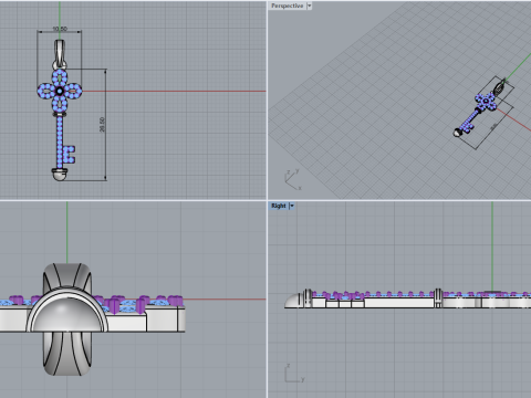 Key pendant model 963 Modello di stampa 3D
