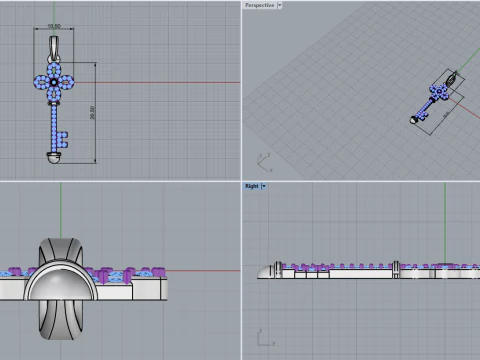 Key pendant model 963 3D Print Model