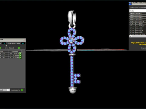 Key pendant model 963 3D Print Model