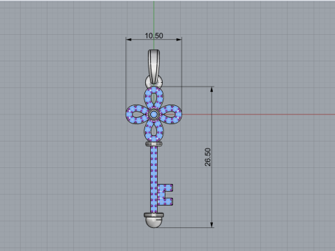 Key pendant model 963 Modello di stampa 3D