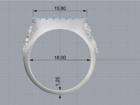 Zodiac sign scorpion ring model 962 Modello di stampa 3D