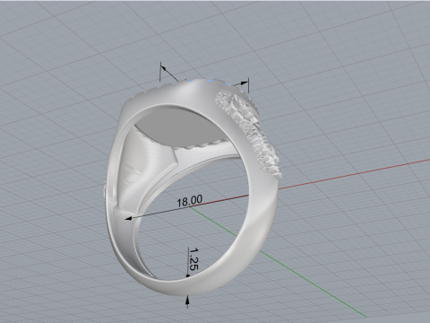 Zodiac sign scorpion ring model 962 Modello di stampa 3D