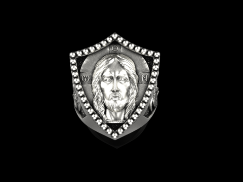 Jesus and archangel ring model 961 3D Принт Модель