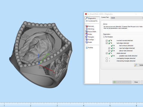 Jesus and archangel ring model 961 Modello di stampa 3D