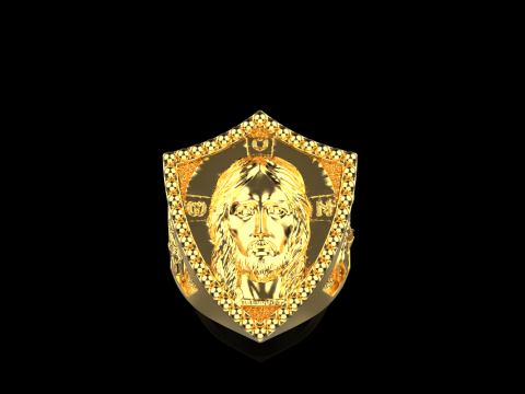 Jesus and archangel ring model 961 Modello di stampa 3D