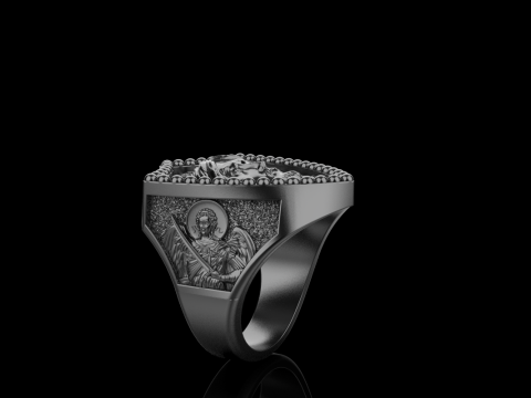 Jesus and archangel ring model 961 Modello di stampa 3D