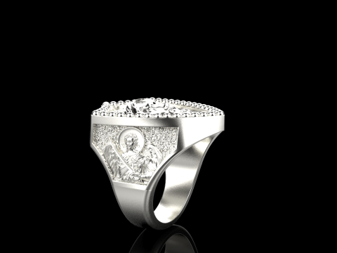 Jesus and archangel ring model 961 Modello di stampa 3D
