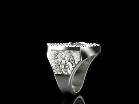 Jesus and archangel ring model 961 Modello di stampa 3D