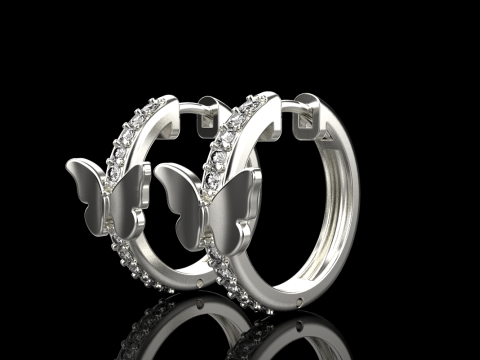 Butterfly earring model 959 3D Принт Модель