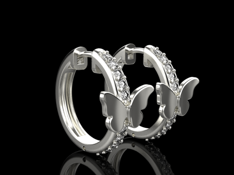 Butterfly earring model 959 3D Baskı Modeli