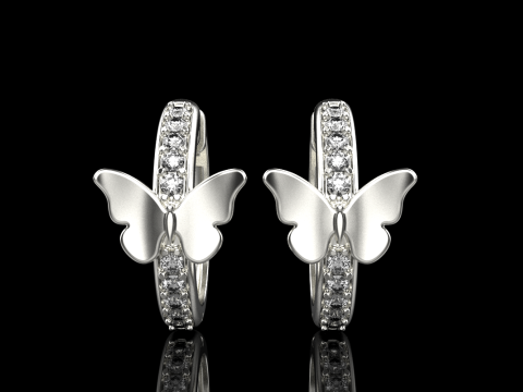 Butterfly earring model 959 3D Baskı Modeli