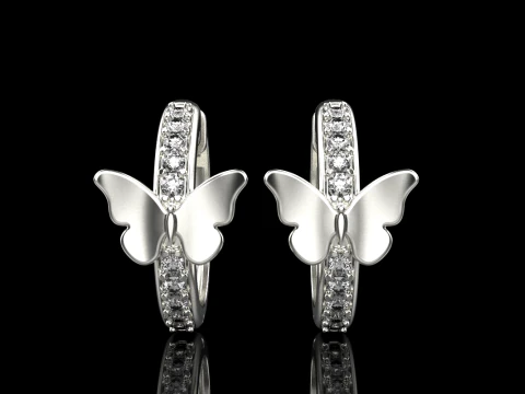 Butterfly earring model 959 3D Print Model