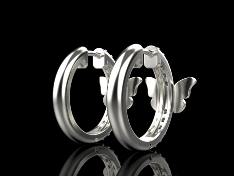 Butterfly earring model 959 3D Baskı Modeli