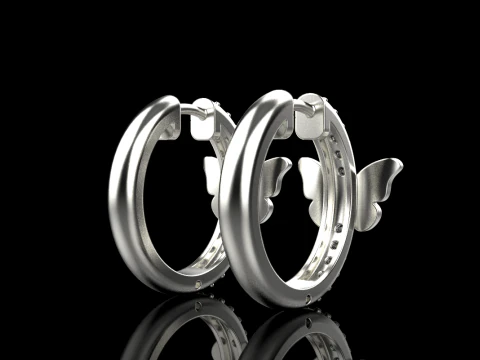 Butterfly earring model 959 3D Print Model