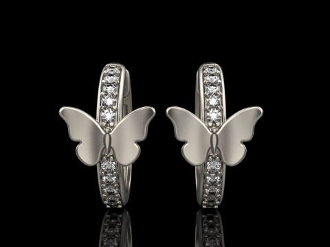 Butterfly earring model 959 3D Baskı Modeli