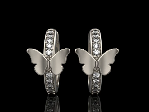Butterfly earring model 959 3D Print Model