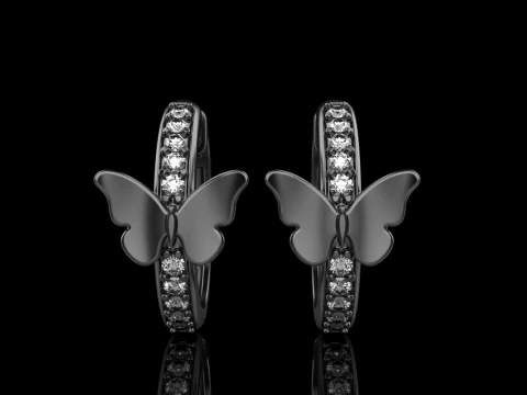 Butterfly earring model 959 3D Print Model