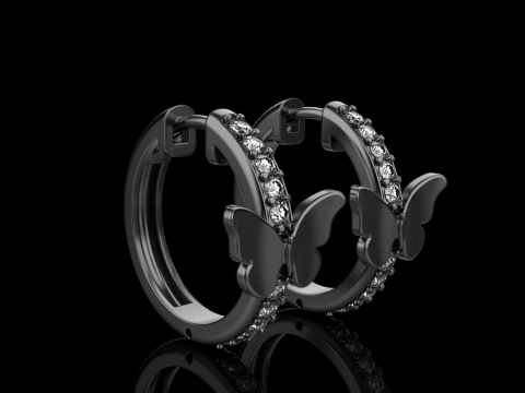 Butterfly earring model 959 3D Baskı Modeli